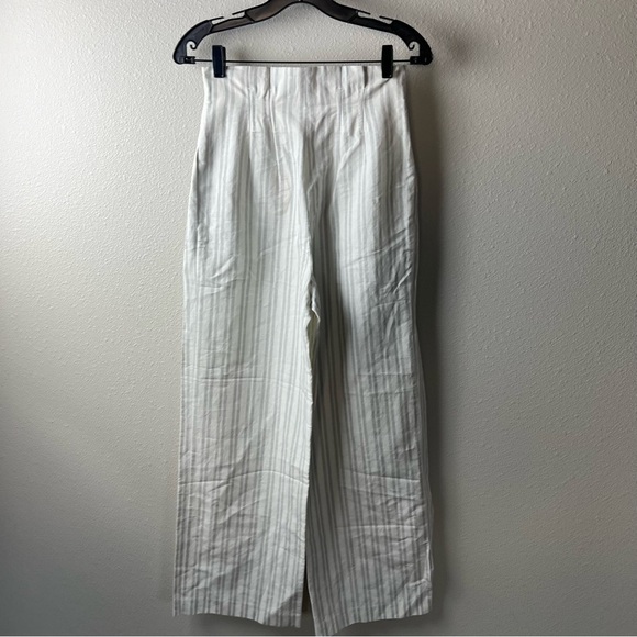 New Rebecca Taylor Striped Wide Leg Suit Pants Snow and Black NWT Women’s 0 - Picture 7 of 14
